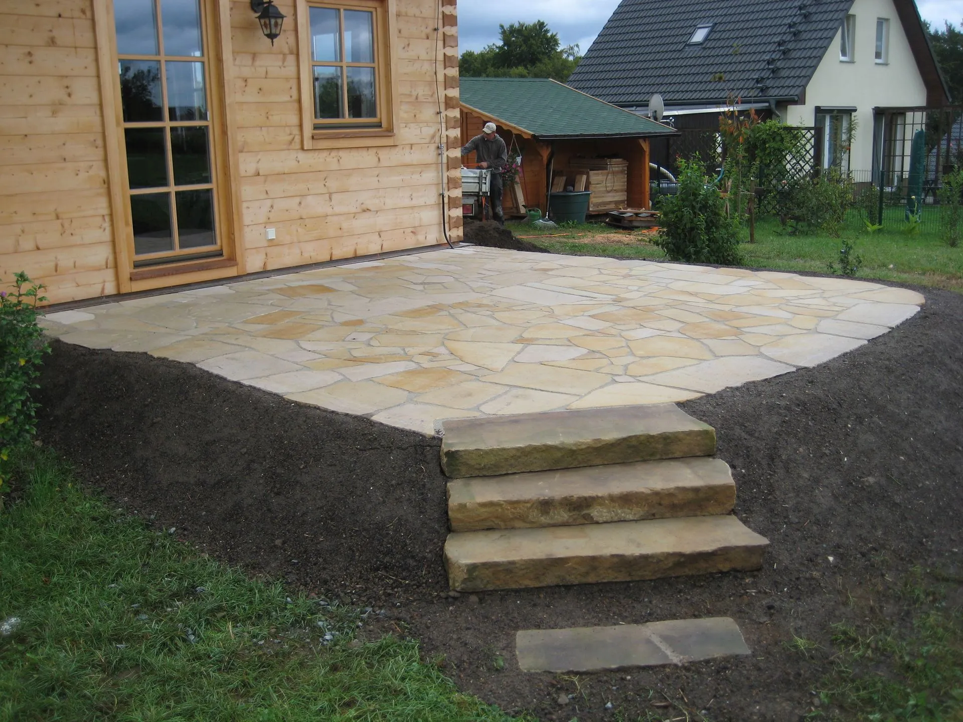 Terrasse mit Stufen